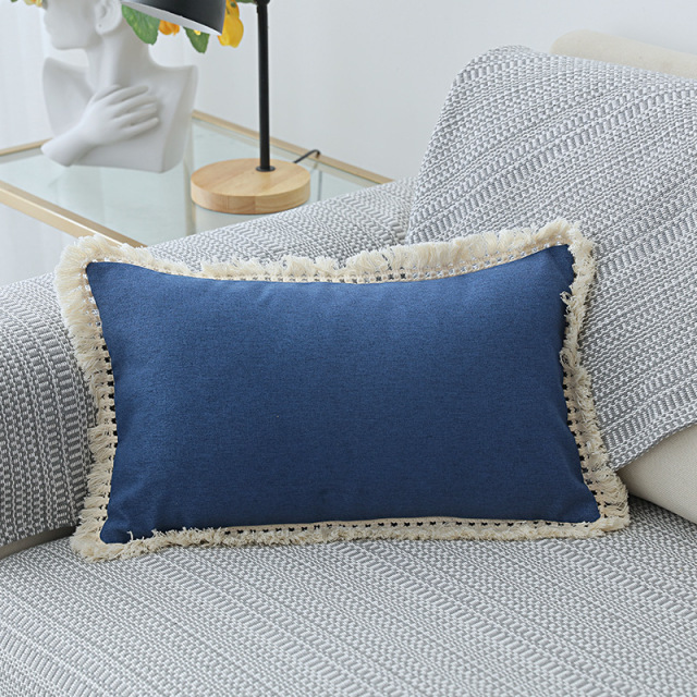 Bawełniana poszewka na poduszkę z pomponem w prostym wzornictwie Nordic Home Decor - Wianko - 18