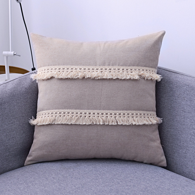 Bawełniana poszewka na poduszkę z pomponem w prostym wzornictwie Nordic Home Decor - Wianko - 20
