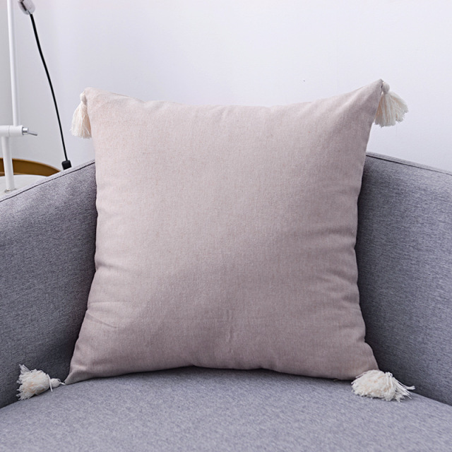 Bawełniana poszewka na poduszkę z pomponem w prostym wzornictwie Nordic Home Decor - Wianko - 21