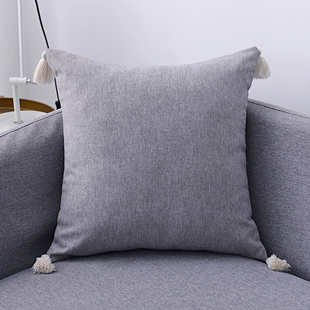 Bawełniana poszewka na poduszkę z pomponem w prostym wzornictwie Nordic Home Decor - Wianko - 13