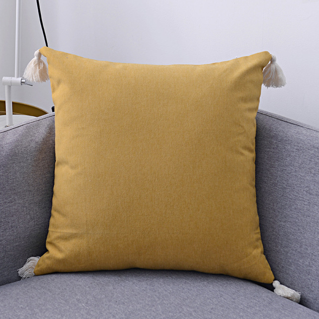 Bawełniana poszewka na poduszkę z pomponem w prostym wzornictwie Nordic Home Decor - Wianko - 9