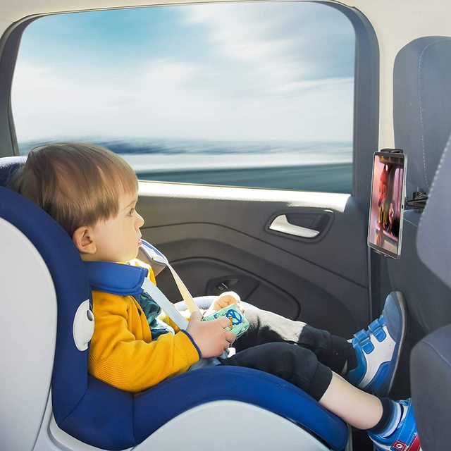 Uchwyt na tablet do samochodu - zagłówek 360°, obrotowy, montaż na fotel, ładowanie, zdejmowane tylne siedzenie - Wianko - 6