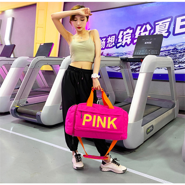 Torba podróżna Fitness plecak damska - różowy, dużej pojemności, z workami na buty, sucha/mokra separacja - Wianko - 12