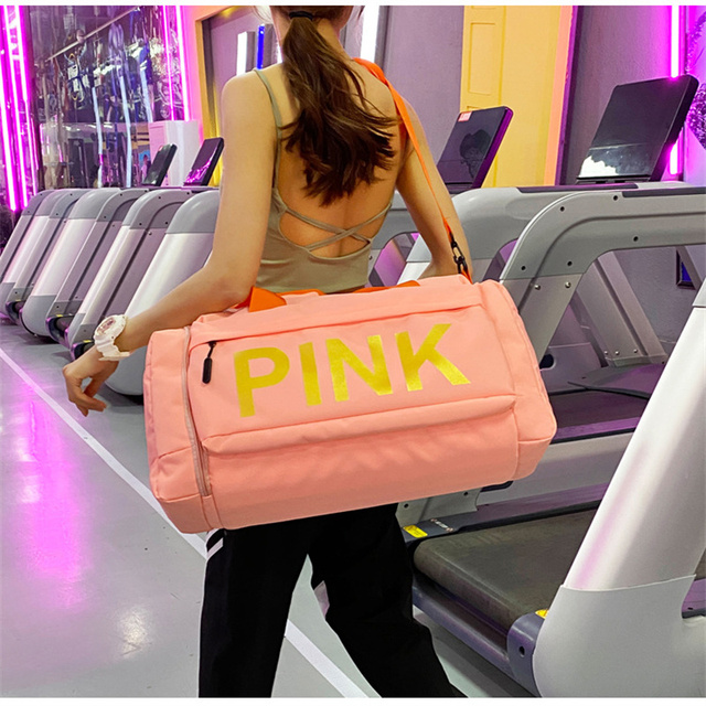 Torba podróżna Fitness plecak damska - różowy, dużej pojemności, z workami na buty, sucha/mokra separacja - Wianko - 19