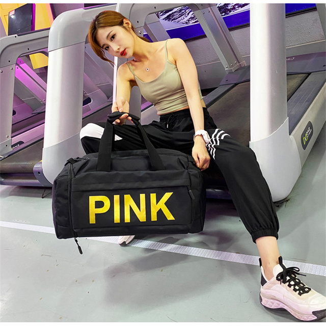 Torba podróżna Fitness plecak damska - różowy, dużej pojemności, z workami na buty, sucha/mokra separacja - Wianko - 13