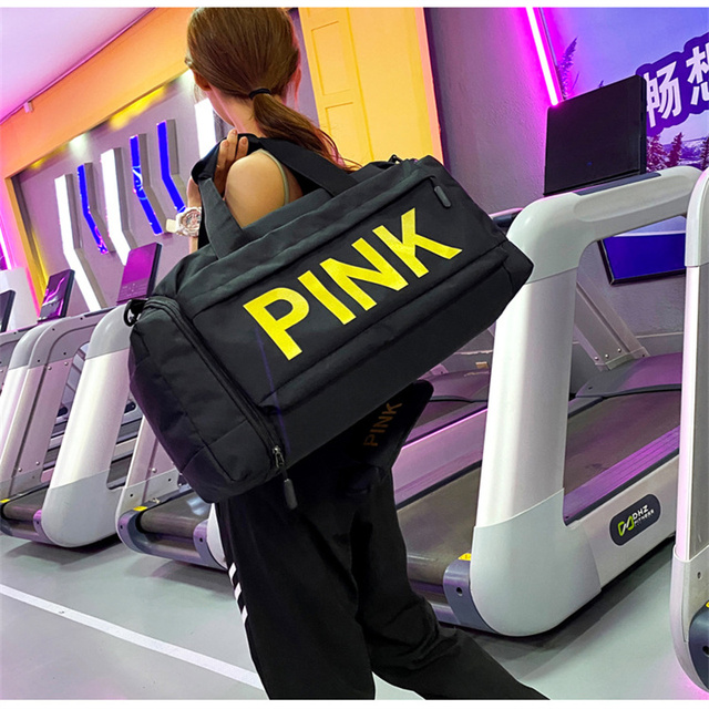 Torba podróżna Fitness plecak damska - różowy, dużej pojemności, z workami na buty, sucha/mokra separacja - Wianko - 15