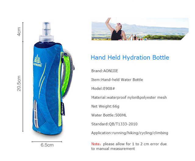 AONIJIE Marathon Race Running Torba na wodę z ręcznym uchwytem i systemem hydracyjnym - Hydra Fuel Soft Flask - Wianko - 2