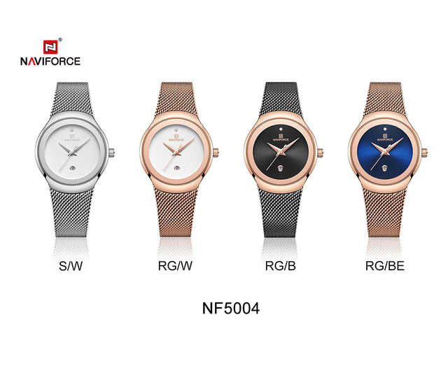 NAVIFORCE Luksusowy zegarek dla kobiet z bransoletą ze stali nierdzewnej - moda damskiego kwarcowego zegarka na rękę Relogio Feminino - Wianko - 10