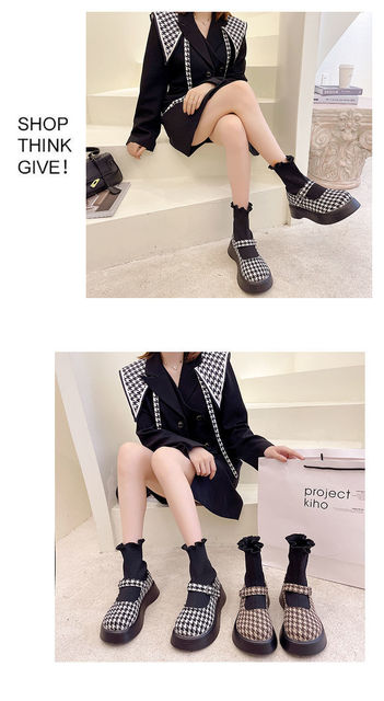 Skarpety damskie 2021 Kawaii, Lolita, przewiewny materiał, krótka długość, wzór studentki, klamra - buty do kostki - Wianko - 3