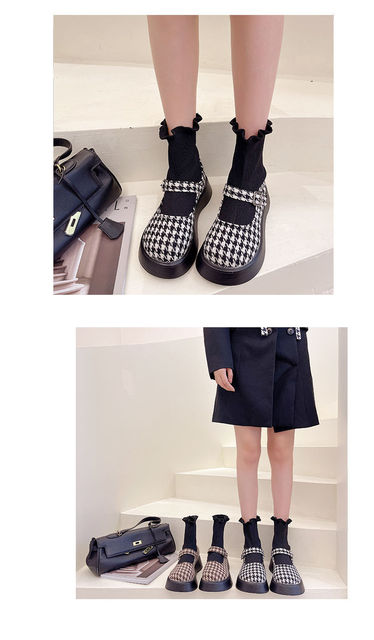 Skarpety damskie 2021 Kawaii, Lolita, przewiewny materiał, krótka długość, wzór studentki, klamra - buty do kostki - Wianko - 2