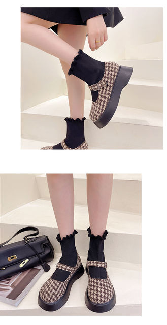 Skarpety damskie 2021 Kawaii, Lolita, przewiewny materiał, krótka długość, wzór studentki, klamra - buty do kostki - Wianko - 5