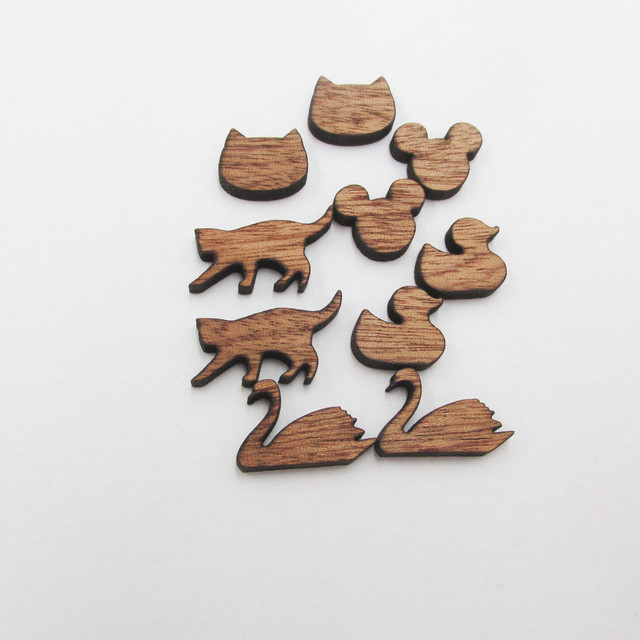 Miniaturowy laser do cięcia drewna w kształcie kaczki kot Swan dostawca elementów ozdobnych do biżuterii - Wianko - 1
