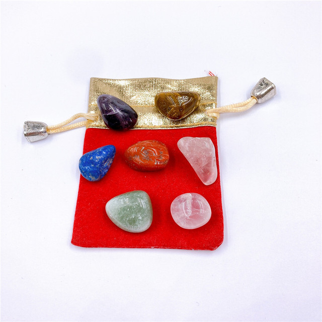 Kryształ siedmiu kamieni - naturalny i surowy, doskonały do jogi, uzdrawiający i polerowany ręcznie - Wianko - 6