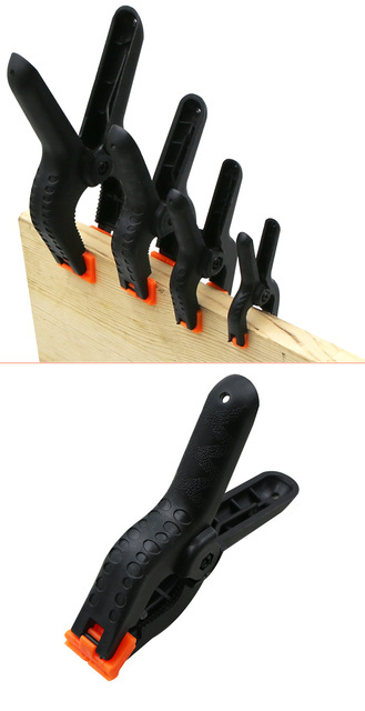 Zacisk ręczny w kształcie litery A z twardego plastiku, do drewna, z mocującą śrubą, zestaw narzędzi DIY - Wianko - 9
