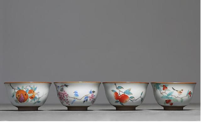 Ręcznie malowany chiński zestaw ceramicznych filiżanek i misek do herbaty, wzór Ru, 2 sztuki w partii, styl retro - Wianko - 4