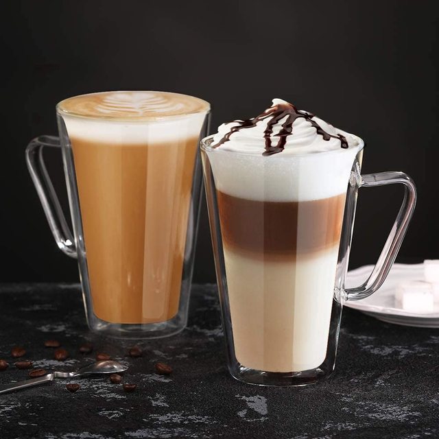 Ecooe Kubek z podwójną ścianką 450ml Latte Macchiato - zestaw 2 sztuki - Wianko - 7