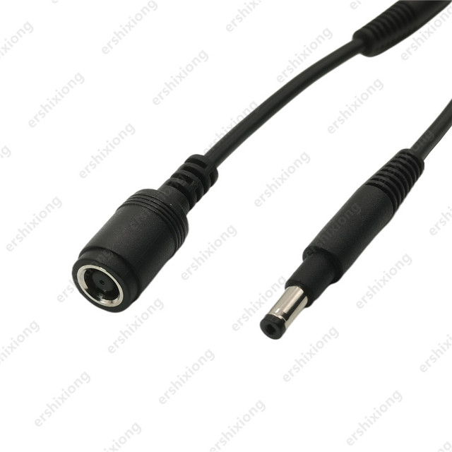 Kabel zasilający do laptopa męski 4.8x1.7mm na żeński 7.4x5.0mm, długość 10cm - Wianko - 1