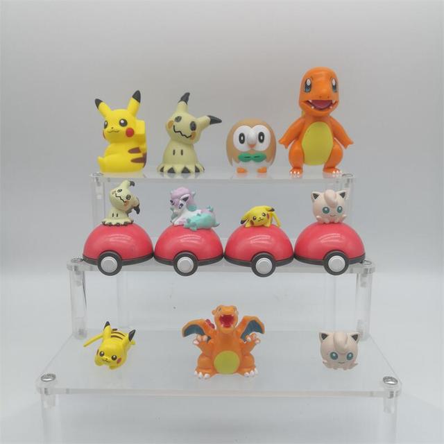 Figurka Pokemon Pikachu Jigglypuff Charmander Charizard Rowlet Mimikyu - model ornamentalny zabawka dla dzieci - Wianko - 1