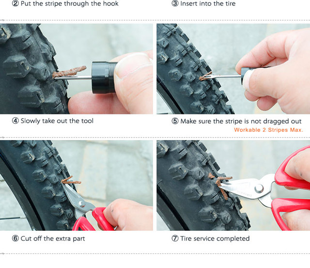 Deemount - Oryginalne narzędzie do naprawy bezdętkowych opon rowerowych z pilnym klejem i opcjonalnym gumowym paskiem - Wianko - 9