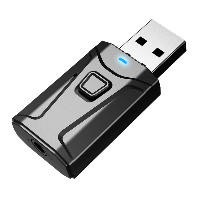 Adapter bezprzewodowy Bluetooth USB 5.0 kompatybilny z komputerem stacjonarnym - Mini nadajnik odbiornik Bluetooth 3.5 mm dla muzyki - Wianko - 17