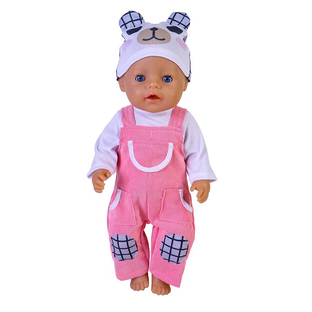 Modny garnitur z kapeluszem dla lalki 43 cm, pasujący do lalki amerykańskiej dziewczynki 18 cali - Wianko - 4