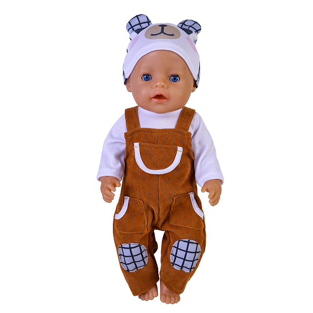 Modny garnitur z kapeluszem dla lalki 43 cm, pasujący do lalki amerykańskiej dziewczynki 18 cali - Wianko - 7