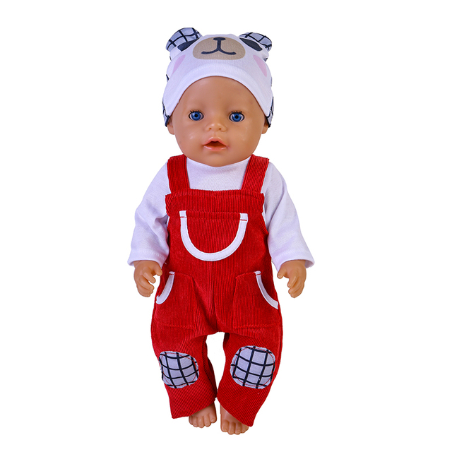 Modny garnitur z kapeluszem dla lalki 43 cm, pasujący do lalki amerykańskiej dziewczynki 18 cali - Wianko - 1