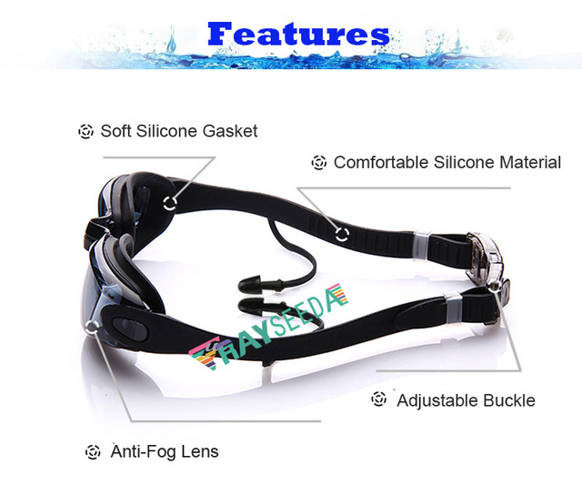 Nowe pływackie okulary Ocean Sea dla dorosłych - antywmgowe, z filtrem UV, wodoodporne, regulowane - Wianko - 5