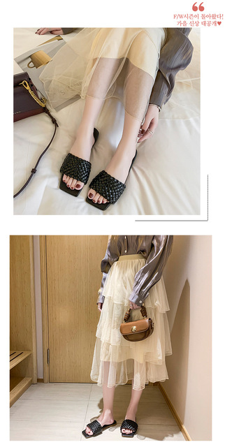 Kapcie plecione dla kobiet na płaskim obcasie - letnie sandały z otwartymi palcami - Wianko - 9