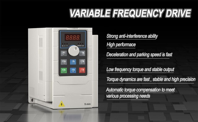 Przetwornica częstotliwości jednofazowa VFD 5.5KW 220V z wyjściem trójfazowym 25A - Wianko - 1