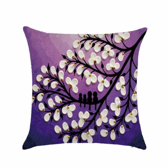 Poduszka dekoracyjna kwadratowa Nordic aksamitna 45*45cm - kwiatowy motyw talii, bawełniana poszewka na poduszkę, idealna do salonu - Wianko - 23