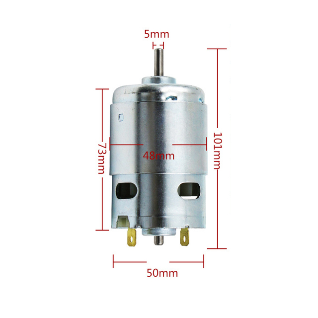 DRELD Motoreduktor z silnikiem prądu stałego 775/795/895 DC 12V-24V 12000/10000/6000 RPM duży moment obrotowy wał silnika - Wianko - 7