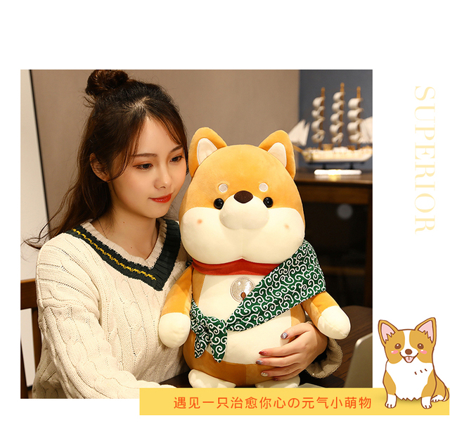 Pluszowy pies zabawka Shiba Inu - miękka poduszka do spania i dekoracyjna lalka dla dzieci i dziewczyn, idealna na urodziny - Wianko - 9