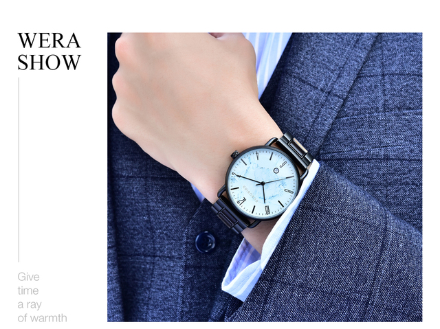 Luksusowy zegarek BOBO ptak drewno Auto data Starry Sky - moda męska, japoński zegarek kwarcowy - Wianko - 8