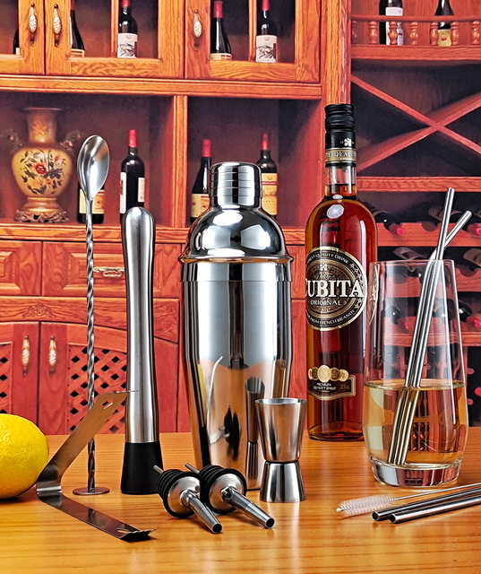 Zestaw barmański Shaker do koktajli akrylowy uchwyt DIY Home garnitur do napojów mieszanych Martini - idealny prezent - Wianko - 11