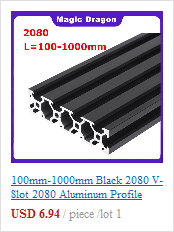 Czarny podwójny narożny wspornik 4040 V-slot do drukarek 3D CNC 100-1000mm - Wianko - 16