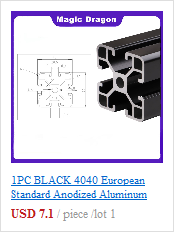 Czarny podwójny narożny wspornik 4040 V-slot do drukarek 3D CNC 100-1000mm - Wianko - 5