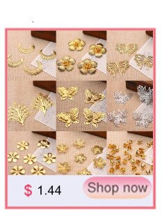 12 sztuk/paczka pozłacane Metalowe filigranowe okładki kwiatowe złącza liść liście Charms do tworzenia biżuterii DIY - Wianko - 4