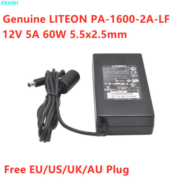 Oryginalny zasilacz prądu przemiennego LITEON PA-1600-2A-LF 12V 5A 60W 5.5x2.5mm do laptopa CISCO 341-0231-03 - Wianko - 1