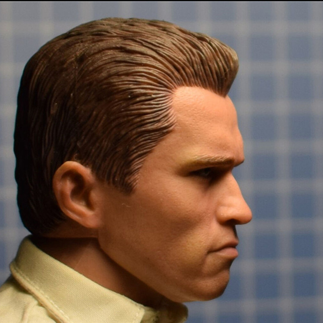 Arnold Schwarzenegger - głowa w okularach z modelu Terminator 2 T800 (1/6 skala), idealna dla 12 figurki kolekcjonerskiej - Wianko - 6