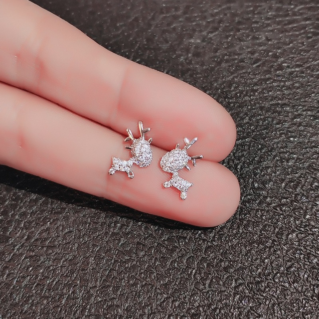 Kolczyki świąteczne z kryształkami w kształcie bałwanka - biżuteria dla kobiet i dziewcząt - Wianko - 20