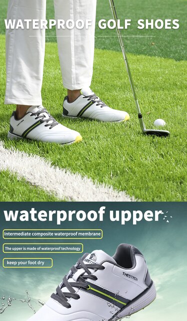 Wodoodporne męskie buty do golfa BINBINNIAO - profesjonalne, lekkie obuwie sportowe - Wianko - 3
