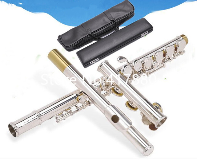 Profesjonalny flet instrument wielu modeli 471 211 271 312 411 - srebrny, 16/17 otworów, wysokiej jakości w przypadku - Wianko - 1