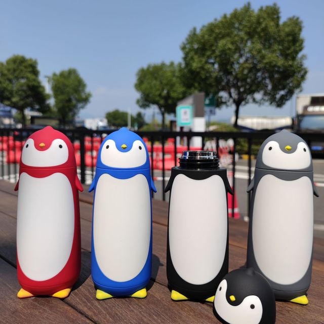 Nowy termos ze stali nierdzewnej 2021 o kreatywnym kształcie pingwina – kubek termiczny Travel z pokrywką, idealny na kawę i wodę - Wianko - 9