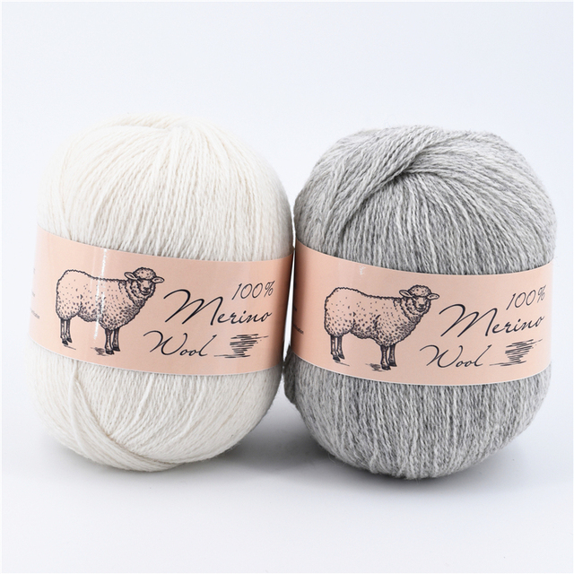 100% wełna Merino - przędza na drutach, miękka i cienka, idealna do szydełkowania, jesienno-zimowa odzież dziecięca - szaliki, 50g - Wianko - 1