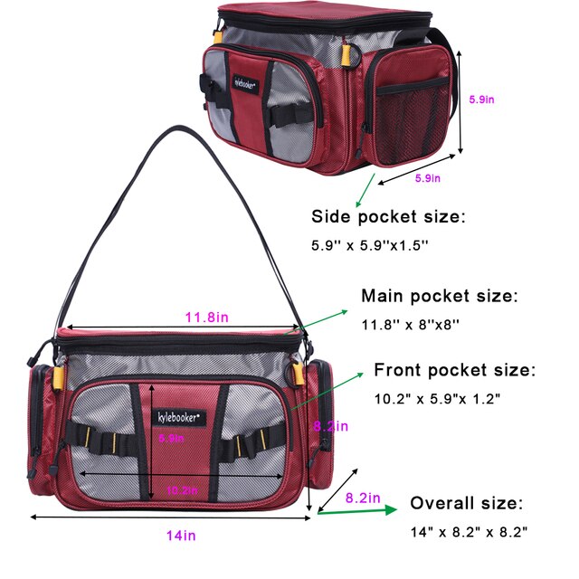 Wielofunkcyjne małe pudełko na przynęty i worek do przechowywania sprzętu wędkarskiego - torba na ramię - Wianko - 2