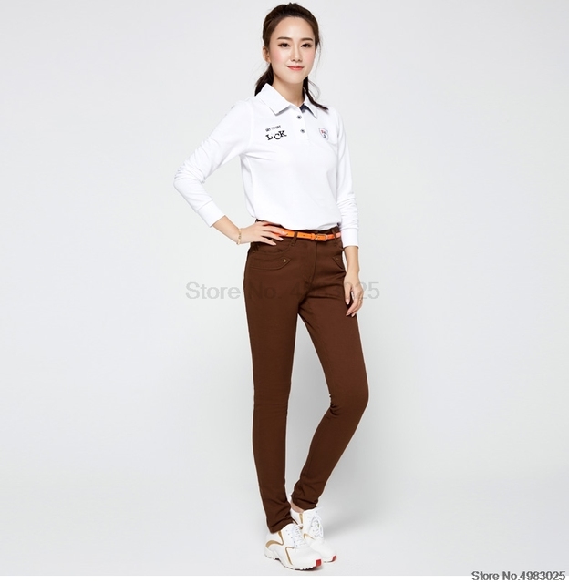 PGM Spodnie damskie do golfa - jesienne/zimowe, pełnej długości, ciepłe, zagęszczone, Slim Fit, sportowa odzież golfowa (D0677) - Wianko - 8