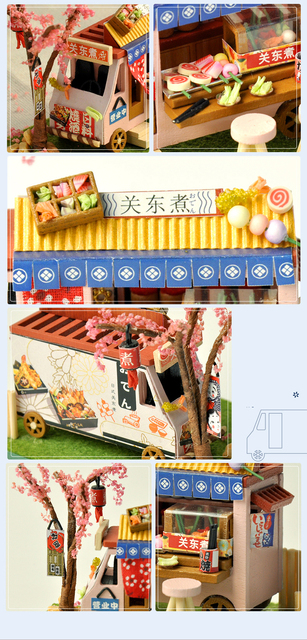DIY Domek dla lalek drewniany z meblami, zestaw Roombox, prezent na Boże Narodzenie dla dzieci - CUTEBEE QT31 - Wianko - 27