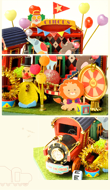 DIY Domek dla lalek drewniany z meblami, zestaw Roombox, prezent na Boże Narodzenie dla dzieci - CUTEBEE QT31 - Wianko - 21