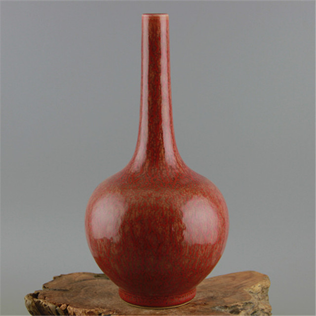 Porcelanowa waza SongDynasty, ręcznie malowana, czerwone szkliwo, dekoracyjna i kolekcjonerska - Wianko - 1